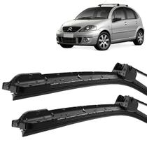 Par Palheta Limpador ParaBrisa C3 2002 2003 2004 2005 2006 2007 08 09 10 2011 Silicone encaixe Gancho