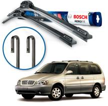 Par Palheta Limpador Parabrisa Dianteiro Aerofit Bosch Carnival 1998 A 04 2005 2006 Braço Gancho