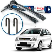 Par Palheta Limpador Parabrisa Dianteiro Aerofit Bosch Meriva 2002 a 08 09 10 11 2012 Braço Gancho