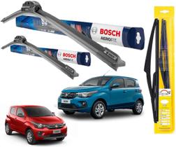 Par Palheta Limpador Parabrisa Original Bosch + Traseira Dyna Fiat Mobi 2015 2016 2017 2018 2019