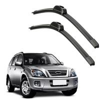 Par Palheta Limpador Parabrisa Silicone Encaixe Gancho Tiggo