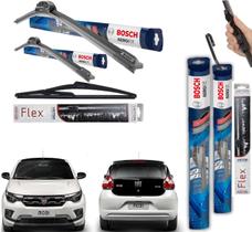 Par Palheta Limpardor Parabrisa Dianteira Bosch + 1 Traseira Vetor Fiat Mobi 2017 2018 2019 / 2019