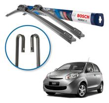 Par Palhetas Limpador Parabrisa Bosch Chery S18 2010 A 2012 Preto Par Palhetas Limpador Parabrisa Bosch Chery S18 2010 A 2012 Preto