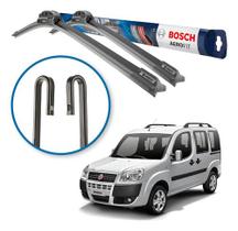 Par Palhetas Limpador Parabrisa Bosch Doblo 2010 A 2021 Preto Par Palhetas Limpador Parabrisa Bosch Doblo 2010 A 2021 Preto