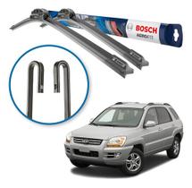 Par Palhetas Limpador Parabrisa Bosch Sportage 2004 A 2010 Preto Par Palhetas Limpador Parabrisa Bosch Sportage 2004 A 2010 Preto