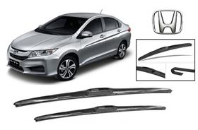 Par Palhetas Limpador Parabrisa Dianteiro Modelo Original para Honda City ano 2015 A 2017 Par Palhetas Limpador Parabrisa Dianteiro Modelo Original para Honda City ano 2015 A 2017