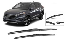 Par Palhetas Limpador Parabrisa Dianteiro Modelo Original para Hyundai New Tucson 2017 em Diante