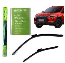 Par Palhetas Limpador Parabrisa Dianteiro Vclear Tracker 2020 em diante - cod. 2416B Par Palhetas Limpador Parabrisa Dianteiro Vclear Tracker 2020 em diante - cod. 2416B