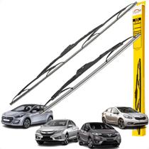 Par Palhetas Limpador Parabrisa Honda Fit City I30 Cerato Par Palhetas Limpador Parabrisa Honda Fit City I30 Cerato