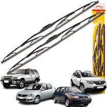 Par Palhetas Limpador Parabrisa Sandero Logan Gol Saveiro
