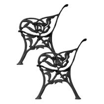 Par Pé de Banco Praça Jardim Decoração Café Ferro Fundido