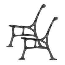 Par Pé de Banco Praça Jardim Decoração Praça Ferro Fundido