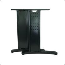 Par Pé De Mesa Sobrepor Com Calha Para Passar Fio Preto