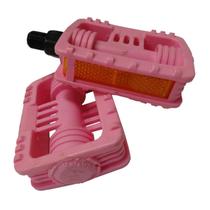 Par Pedal Bicicleta Mirim Rosa Metalciclo Eixo 1/2