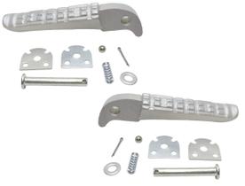 Par Pedaleira Traseira Yamaha Fer 2009/2019 Prata