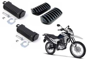 Par Pedaleiras Traseira + Borrachas Dianteira Nxr Bros 125 150 160 Xre 300