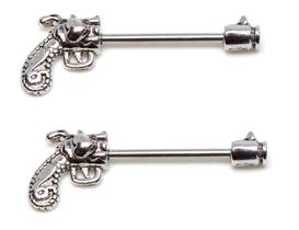 Par Piercing Mamilo Personalizado Arma Par Piercing Mamilo Personalizado Arma