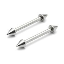Par Piercing Mamilo Spike Aço Cirúrgico Par Piercing Mamilo Spike Aço Cirúrgico