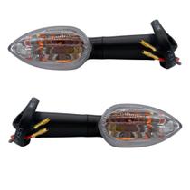 Par Pisca Seta Cristal Moto YS 250 Fazer - XTZ 250 Lander Com Chicote Par Pisca Seta Cristal Moto YS 250 Fazer - XTZ 250 Lander Com Chicote