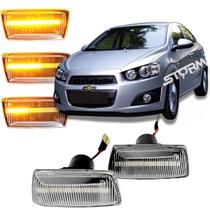 Par Pisca Seta Sequencial Sonic ano 2011 a 2016 Transparente sinal repetidor led lente cristal Lâmpada lateral LT LTZ Effect Ecotec 1.6 16v