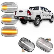 Par Pisca Seta Toyota Hilux Transparente led ano 2005 a 2015 sinal repetidor 3.0 Dx Srv 2.5 Sr 2.7 Dupla Simples 4x4 4x2 Std lâmpada