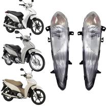 Par Piscas Seta Dianteiro Honda Biz 100 110 125 2011 a 2017 Cristal Stylu Par Piscas Seta Dianteiro Honda Biz 100 110 125 2011 a 2017 Cristal Stylu