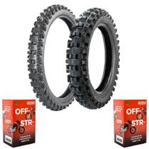 Par Pneu 100/100-18 B007 Infinity Exc + 90/90-21 Exc007 Medium Soft Borilli + Câmara