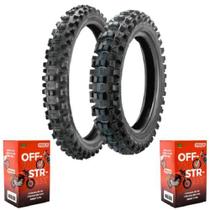 Par Pneu 110/100-18 B007 Infinity Exc Soft + 90/90-21 7 Days Enduro Soft Borilli + Câmara