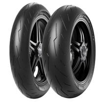 Par Pneu 120 70 R17 e 180 60 R17 Diablo Rosso 4 Pirelli Uso Sem Câmara