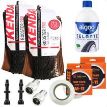 Par Pneu 29 2.20 Kenda Booster Pro Sct Tubeless Kevlar Banda Marrom Selante fita 25mm Valvula bico