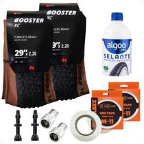 Par Pneu 29 2.20 Kenda Booster Pro Sct Tubeless Kevlar Banda Marrom Selante fita 25mm Valvula bico