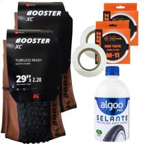 Par Pneu 29x2.20 Kenda Booster Pro Sct Tubeless Kevlar Banda Marrom Cravudo Selante algoo fita 25mm