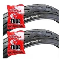 Par Pneu Bicicleta Kenda Flame Aro 26x2.125 Slick E Par De Camara Kenda