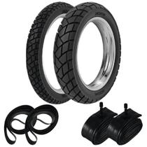 Par Pneu Biz 125 Pop 110i 250-17 + 80/100-14 R34 Rinaldi + Camaras + Cintas