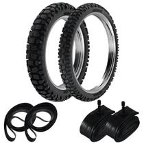Par Pneu Bros 150 Xre 190 110/90-17 + 90/90-19 Rt36 Rinaldi + Camaras + Cintas