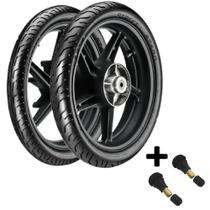 Par Pneu Cg 160 Titan Ybr 125 80/100-18 + 90/90-18 Tl St600 Vipal + Bicos