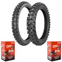 Par Pneu Crf 150f 70/100-19 + 90/100-16 Mx007 Medium Soft Borilli + Câmara