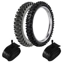 Par Pneu Cross Trilha Off-Road 80/100-21 Rw33 + 110/90-19 Rw45 Rinaldi + Camara