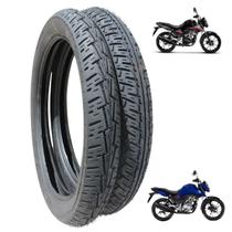 Par Pneu Dianteiro Traseiro Black Tyres 275 x 18 e 90/90-18