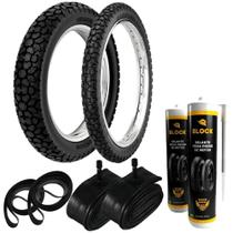 Par Pneu Honda Cg 150 Ybr 90/90-18 + 275-18 Wh21 Rinaldi + Camaras + Cintas + Selantes