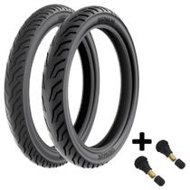 Par Pneu Honda Cg 160 Fan 90/90-18 + 275-18 Tubeless Ss48 Rinaldi + Bicos