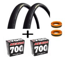 Par Pneu Speed 700x25 Pirelli Tornado Alfa + 2 Câmaras Kenda