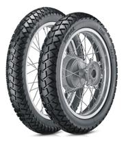 Par Pneu Vipal 90/90-19 Dianteiro + 110/90-17 Traseiro Para Moto Nxr 125 150 160 Crosser - Brandy