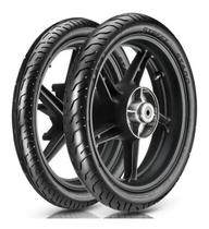 Par Pneu Vipal St 600 80/100-18 Dianteiro 100/90-18 Traseiro Para Moto Titan 160 CBX 200 Strada - Brandy Par Pneu Vipal St 600 80/100-18 Dianteiro 100/90-18 Traseiro Para Moto Titan 160 CBX 200 Strada - Brandy