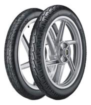 Par Pneu Vipal St300 80/100-14 Traseiro + 60/100-17 Dianteiro para moto Biz 100/125 E Pop - Brandy