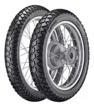 Par Pneu Vipal Tr 300 90/90-21 Dianteiro E 120/80-18 Traseiro para moto Lander 250 Tornado XRE 300 - Brandy