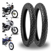 Par Pneus Borrachudo Dingo Cg 99 Fan 125 150 Titan 2000 Ybr Factor