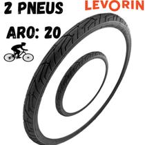 Par Pneus Levorin Praieiro Bike Aro 20 X 1.75 Liso Balão