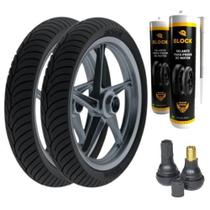 Par Pneus Motos Scooter 130/60-13 Hb37 Rinaldi + Bicos + Selantes