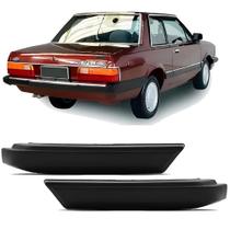 Par polaina ponteira parachoque traseiro del rey 82 a 84 lisa preto liso